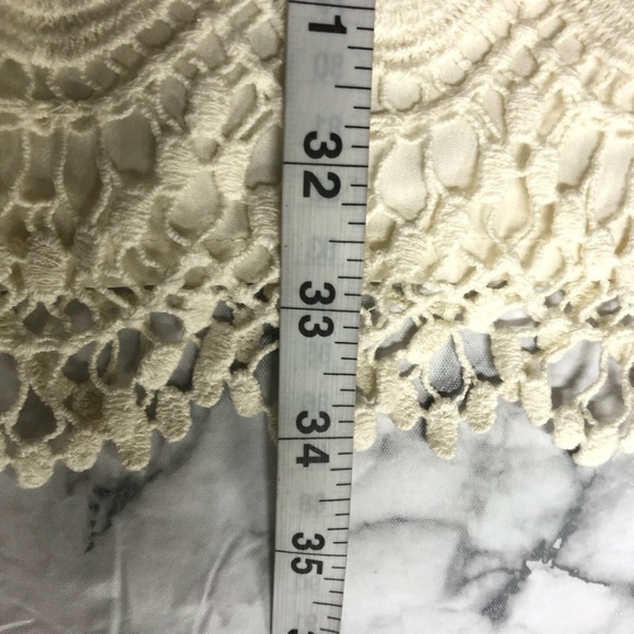 ANN TAYLOR LOFT SIZE 2 OFF-WHITE CROCHET LACE OVERLAY SLEEVELESS DRESS NWT - Picture 5 of 5